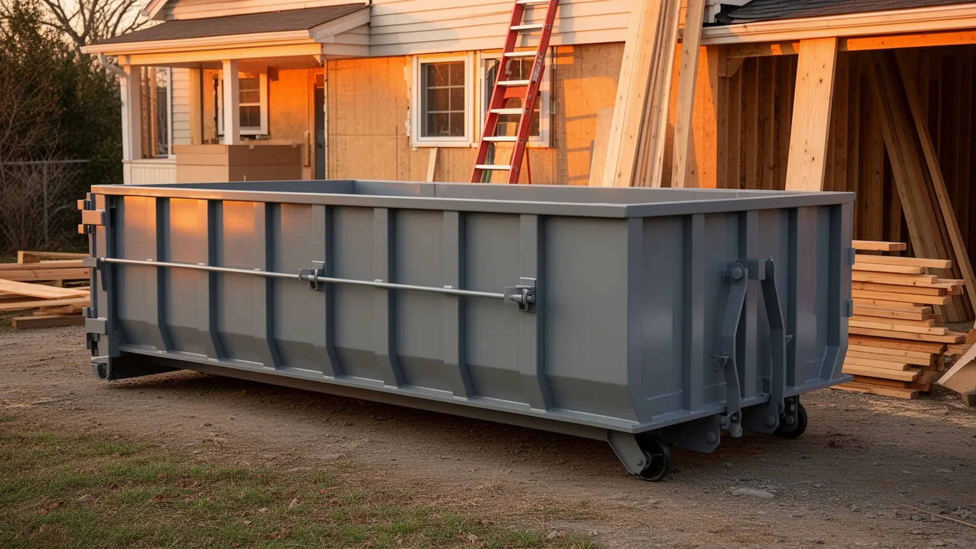 Roll-off dumpster from Gossett & Sons Dumpster Rental in Gretna, LA